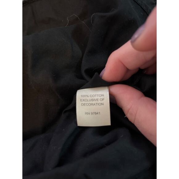 J Jill Short Sleeve Button front Shirt with crochet details size M - Picture 9 of 9